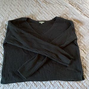 Cropped black plus size sweater from target
